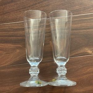 WATERFORD Crystal (2) ASHTON LANE Champagne Flute TOWN & COUNTRY - SET OF 2